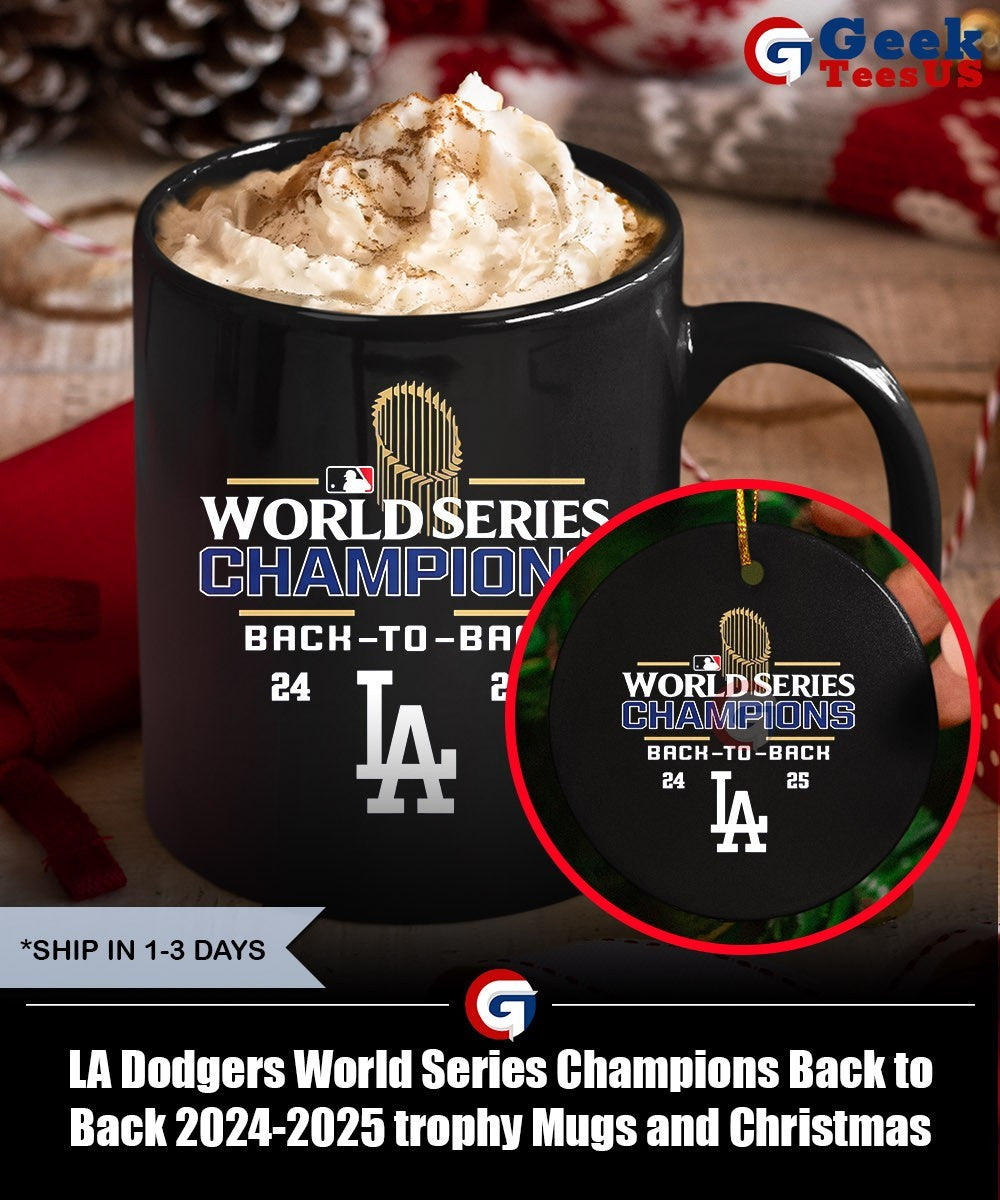 LA Dodgers World Series Champions Back to Back 2024-2025 trophy shirt