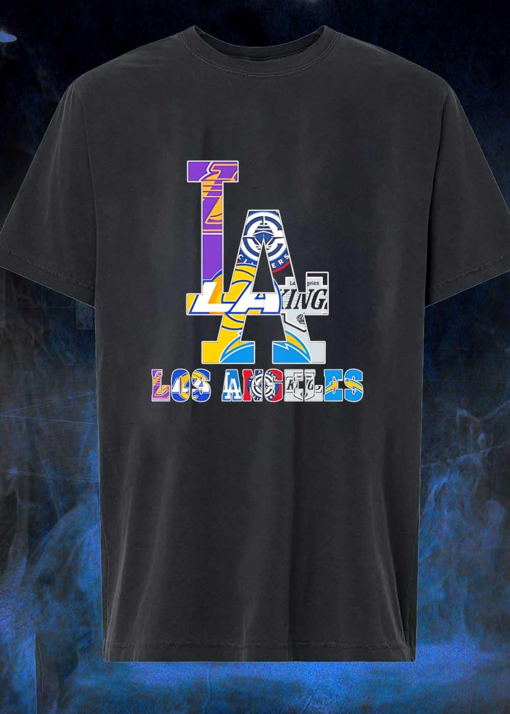 LA Lakers Clippers Kings Rams Chargers Logo Los Angeles T-Shirt