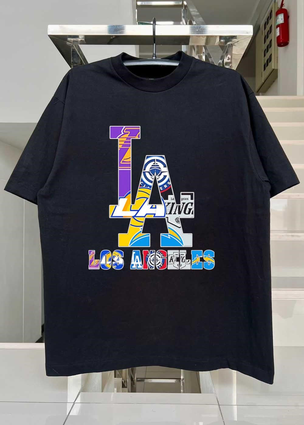 LA Lakers Clippers Kings Rams Chargers Logo Los Angeles T-Shirt