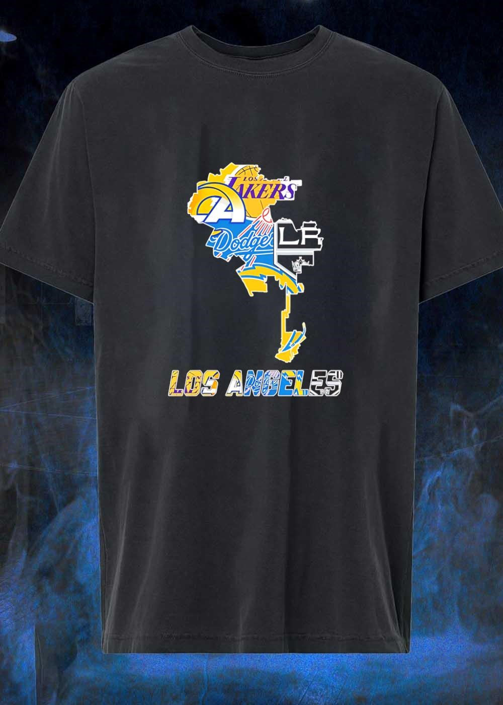 LA Sports Fan Apparel Los Angeles Lakers Rams Dodgers Kings Chargers T-Shirt