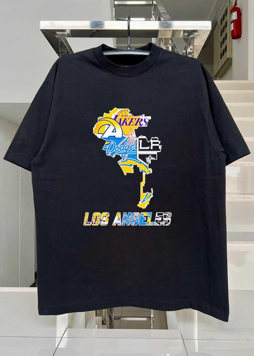 LA Sports Fan Apparel Los Angeles Lakers Rams Dodgers Kings Chargers T-Shirt