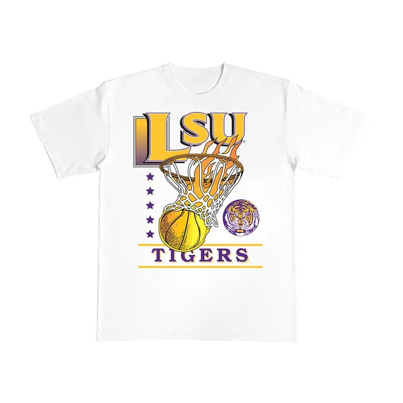 LSU Hoops Vault Heavy NCAA Shirt Vintage Football Shirt Sport Shirt Top Menswear T-Shirts, Hoodie, Sweatshirt