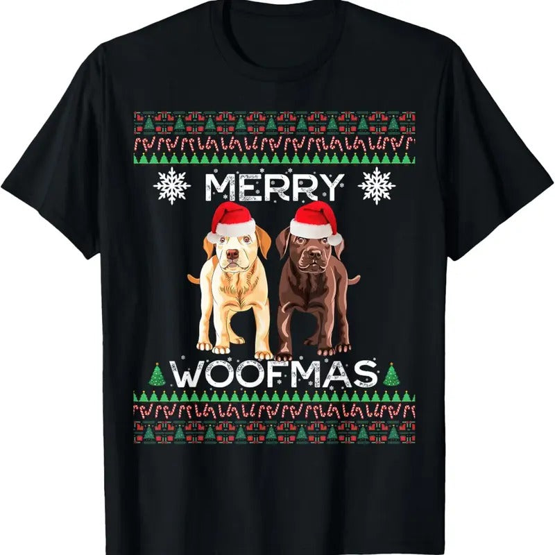 Labrador Christmas Ugly Yellow Lab Chocolate Labrador T-Shirt Hoodie, Sweatshirt | HypeDripTees.com