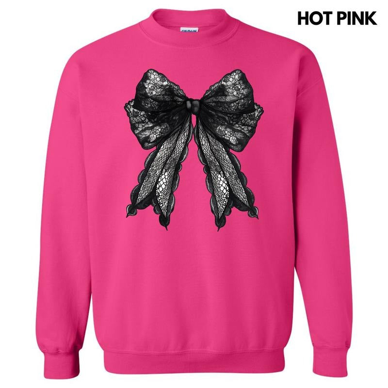Lace Black Bow Sweatshirt 'NLB' T-Shirts, Hoodie | HypeDripTees.com