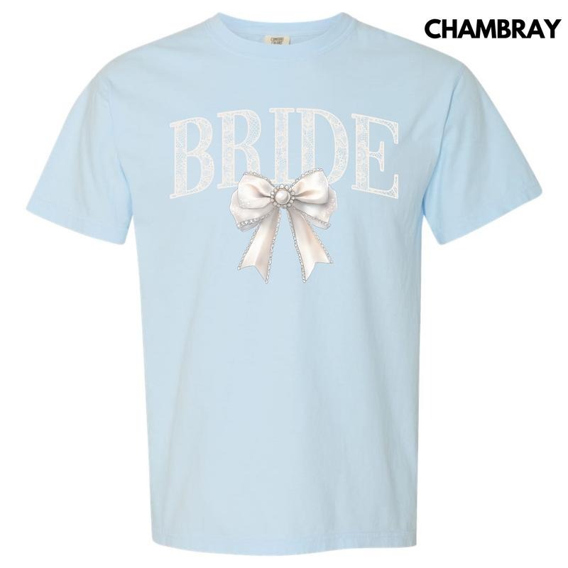 Lace Bride Bow Comfort Colors T-Shirt 'NLB' Hoodie, Sweatshirt | HypeDripTees.com