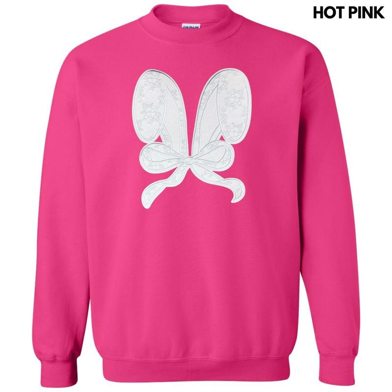 Lace Bunny Ears Sequin Patch Sweatshirt T-Shirts, Hoodie | HypeDripTees.com