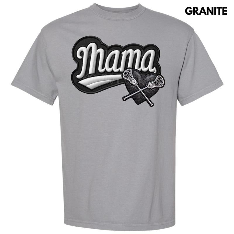 Lacrosse Mama FAKE Embroidery Comfort Colors T-Shirt 'NLB' Hoodie, Sweatshirt | HypeDripTees.com