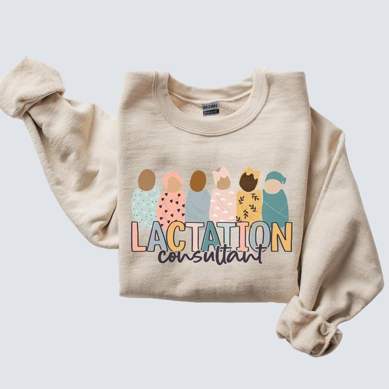 Lactation Consultant Sweatshirt | Cute Swaddled Babies RN Shirt | Gift for Baby Nurses Appreciation Sweater | CLC...