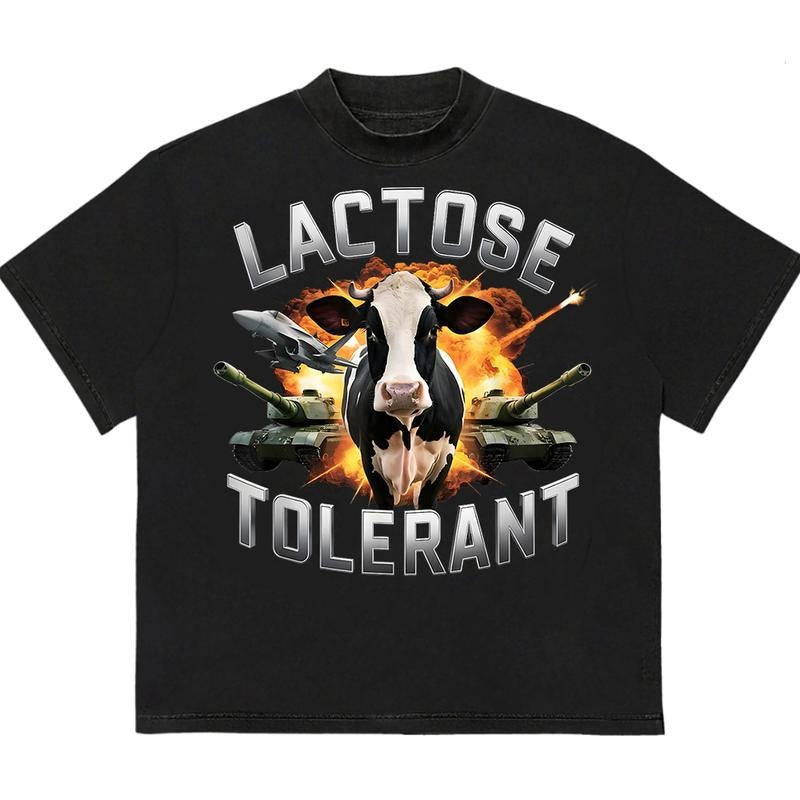 Lactose Tolerantt T-Shirt HipHop Graphic Trendy Cotton with Graphic Print Hoodie, Sweatshirt | HypeDripTees.com