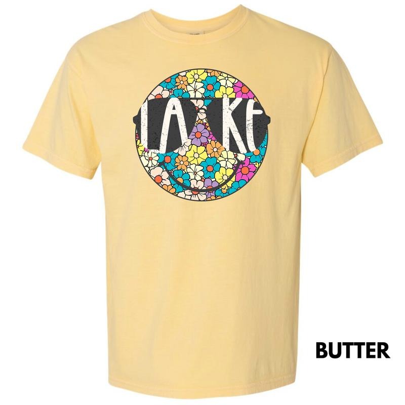 Lake Glasses Happy Face Comfort Colors T-Shirt 'NLB' Hoodie, Sweatshirt | HypeDripTees.com