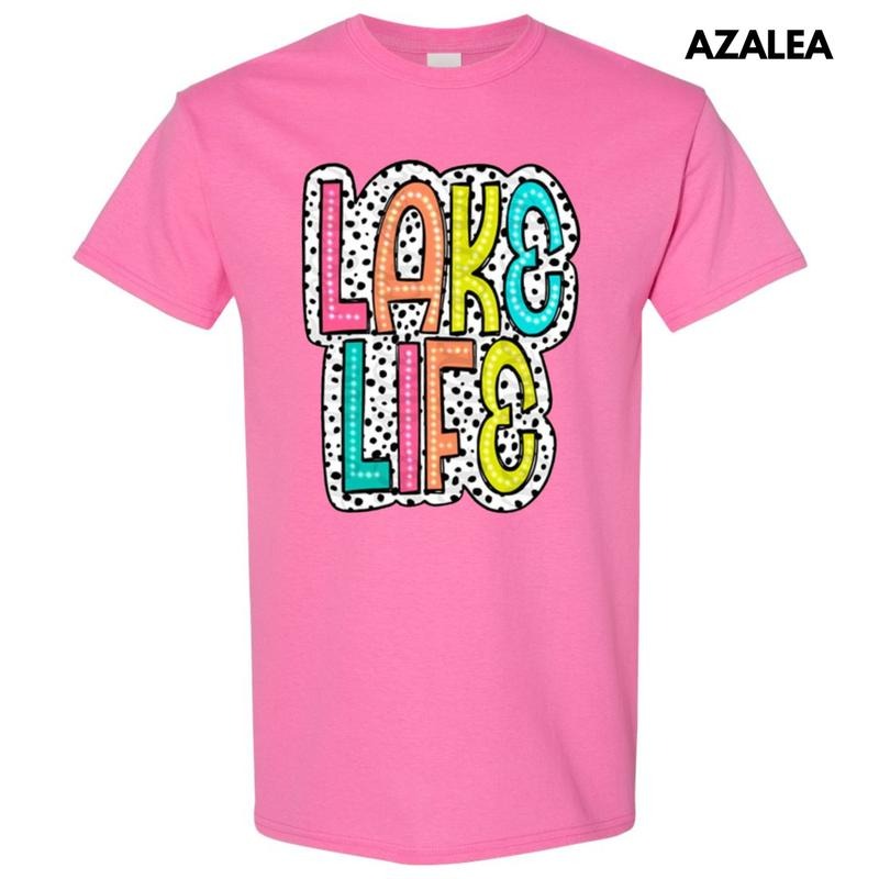 Lake Life Neon Spotted Gildan Short Sleeve T-Shirt Hoodie, Sweatshirt | HypeDripTees.com