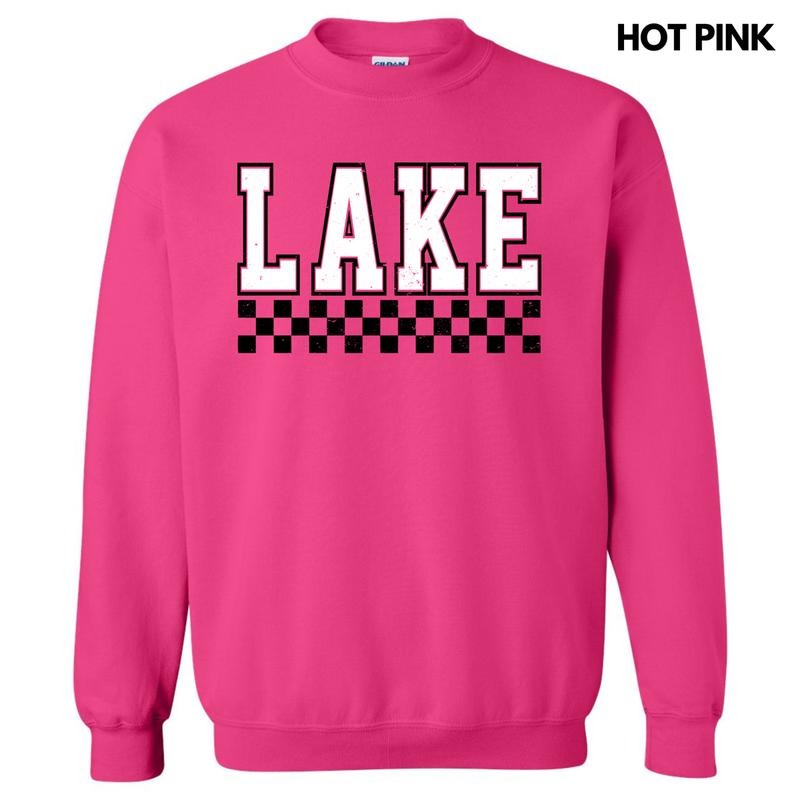 Lake Varsity Checkered Sweatshirt 'NLB' T-Shirts, Hoodie | HypeDripTees.com