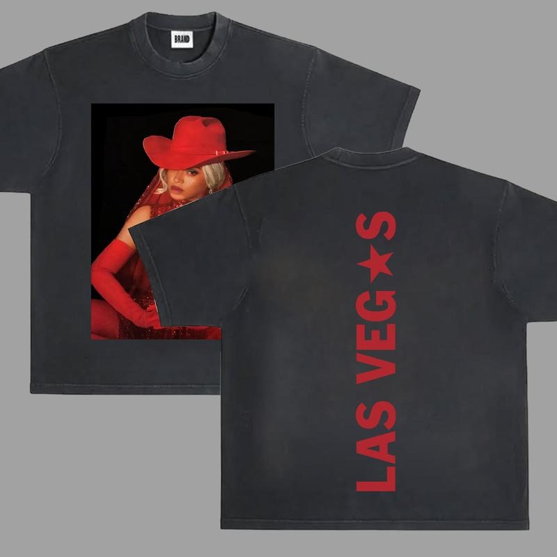 Las VegasCCT 2025 Exclusive Cowboy Graphic T-shirt, Music Shirt, Fashion Hip Hop short sleeve T-shirt Unisex Cotton Tops...