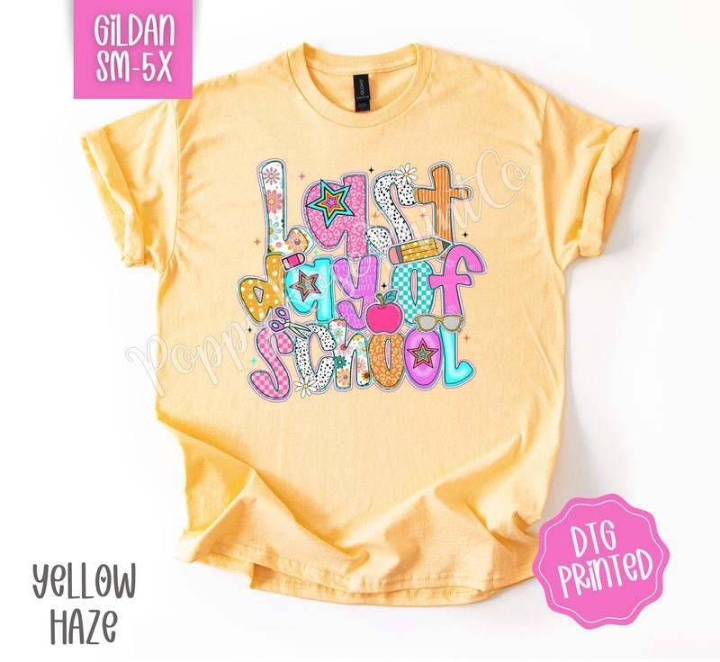 Last Day of School Shirt Gildan, Cute  Women's Tee, Teacher Tshirt Plus Sizes Hoodie, Sweatshirt | HypeDripTees.com