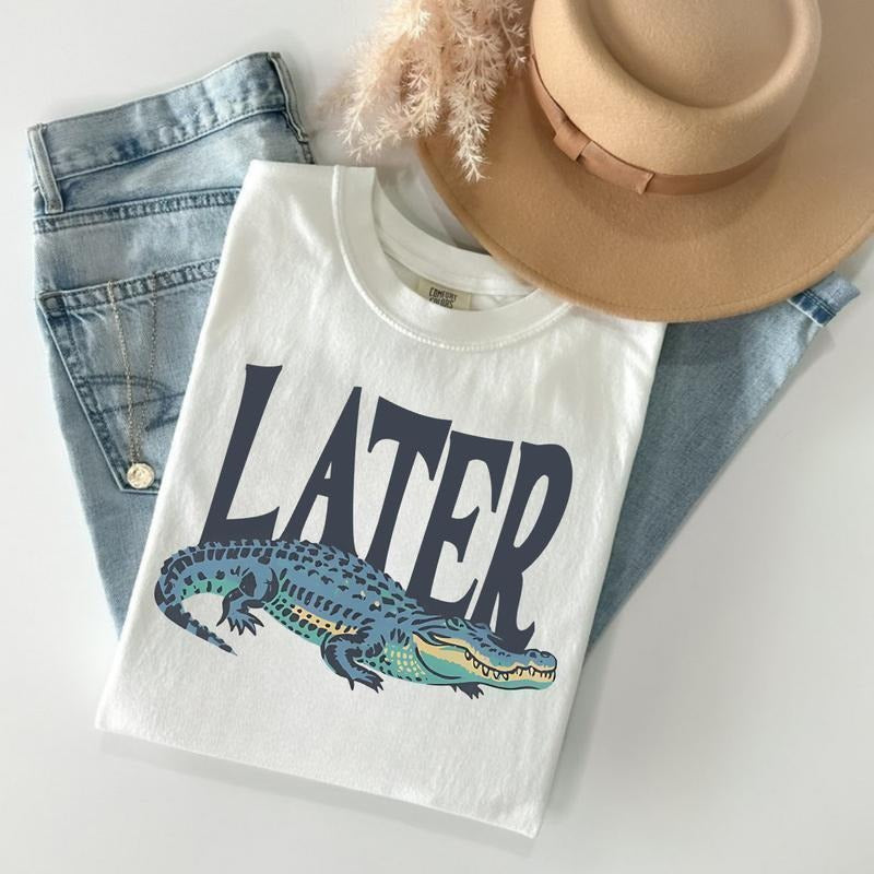 Later Gator Vintage 9Os T-Shirt, Retro Style Shirt, FunnyGraphic Alligator Tee, Gift For Him Or Her, trending...