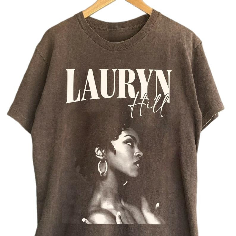 Lauryn 90s Graphic, Music Lauryn T-shirt, Singer music, Lauryn concert Shirt Top Streetwear Crewneck Classic Cotton...