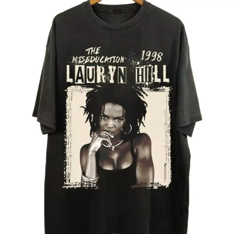 Lauryn Hill Rapp Tees, Lauryn Hill Retro 90s Lauryn Hill Shirt Streetwear Shortsleeve Classic Tshirt Cotton Fabric Top...