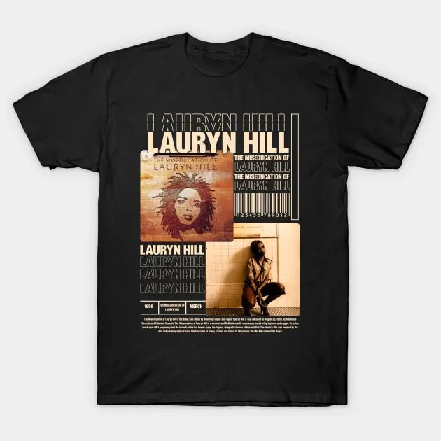 Lauryn Hill T Shirt Vintage Graphic Lauryn Hill Fugees The Famous Vintage Retro Rock Rap Hiphop Menswear T-Shirt Hoodie,...