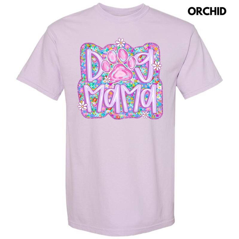 Lavender Floral Dog Mama Comfort Colors T-Shirt 'NLB' Hoodie, Sweatshirt | HypeDripTees.com