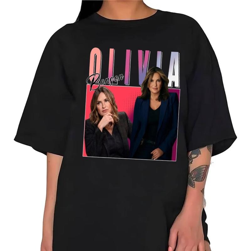 Law Order Olivia Benson Retro 90'S Olivia Benson Fans Homage Retro Fans Detective Tv Short Sleeve Shirt T-Shirts, Hoodie, Sweatshirt