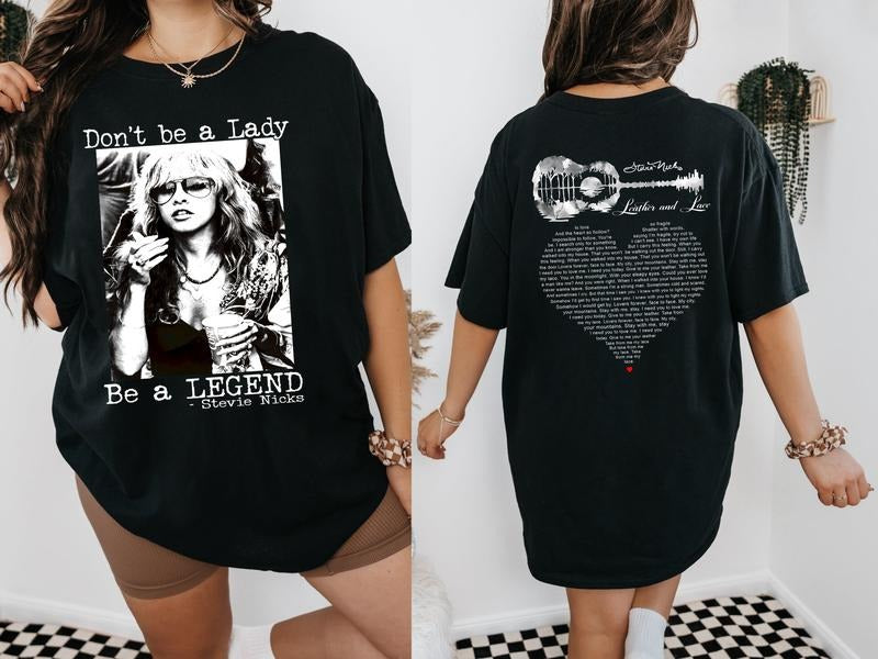Leather and Lace Stevie Nicks Shirt, Stevie Nicks Lyric Shirt Hoodie, Sweatshirt | HypeDripTees.com