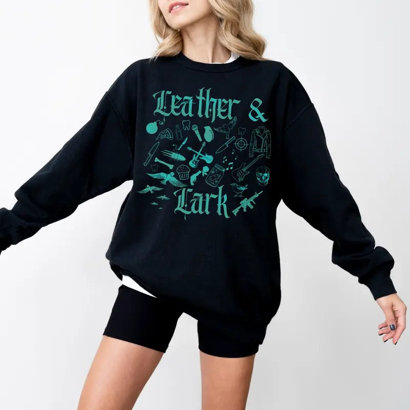 Leather and Lark 1-Sided Sweatshirt, T-shirt, Hoodie,  Butcher and Blackbird Dark Romance Morally Grey Men Romantasy...