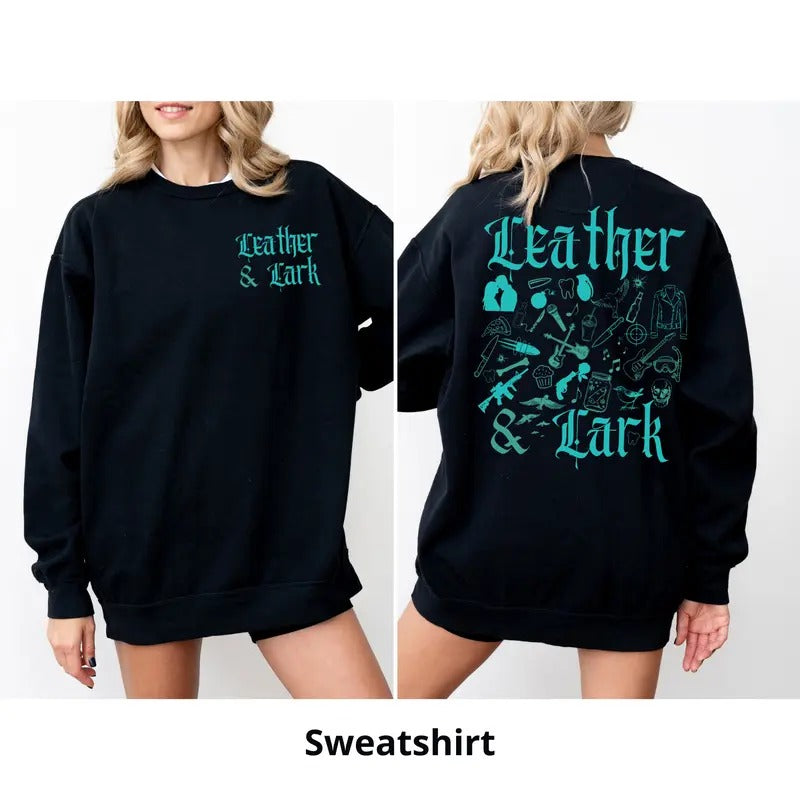 Leather and Lark 2- Sided Sweatshirt, T-shirt, Hoodie, Butcher and Blackbird Sweatshirt, Weaver Inspired, Dark Academia...