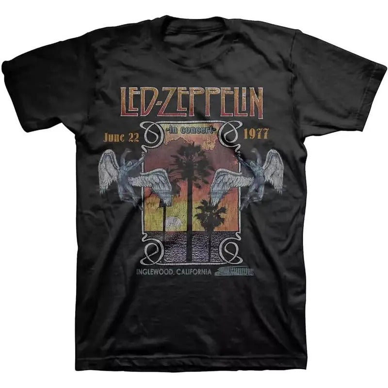 Led Zeppelin Inglewood Official Tee T-Shirt Mens Unisex Menswear Top Hoodie, Sweatshirt | HypeDripTees.com
