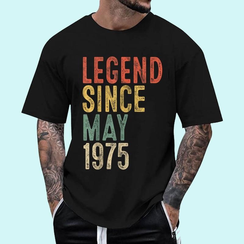 Legend 1975 50th Birthday Gifts for Men Women 50 Year Old Unisex T-Shirt, Cotton 100%, Top Trending Fashion Hoodie,...