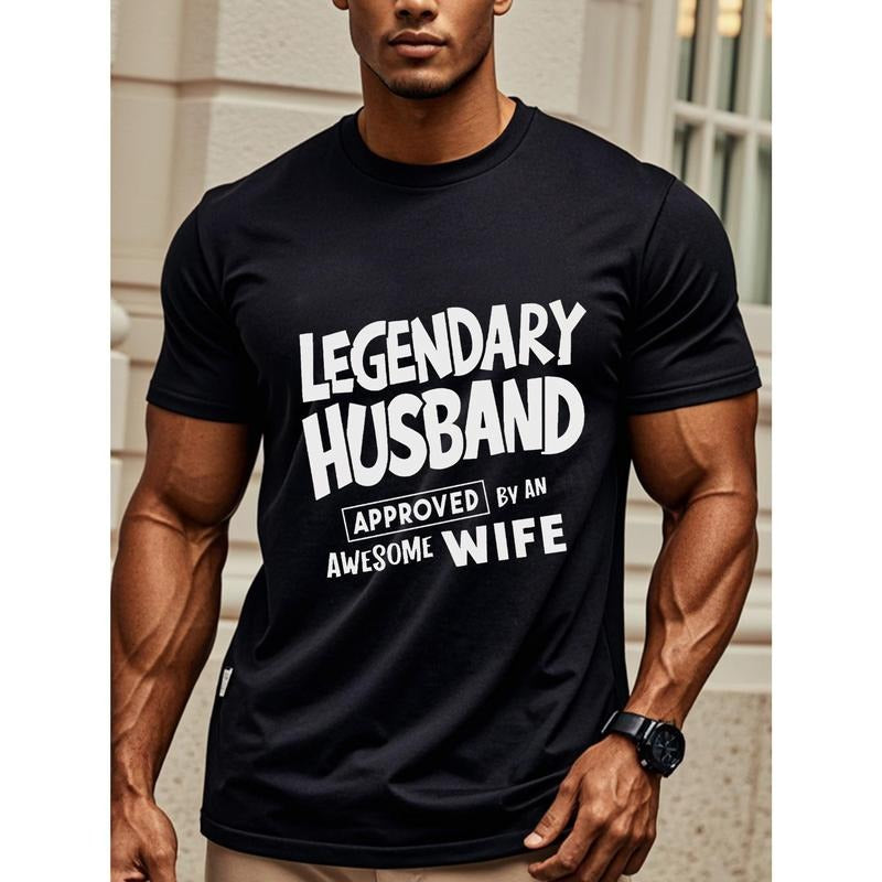 [Legendary Husband Tee] Legendary Husband T Shirt - Moisture-Wicking, Breathable, Weekend Casual, Crew Neck Graphic Tee...
