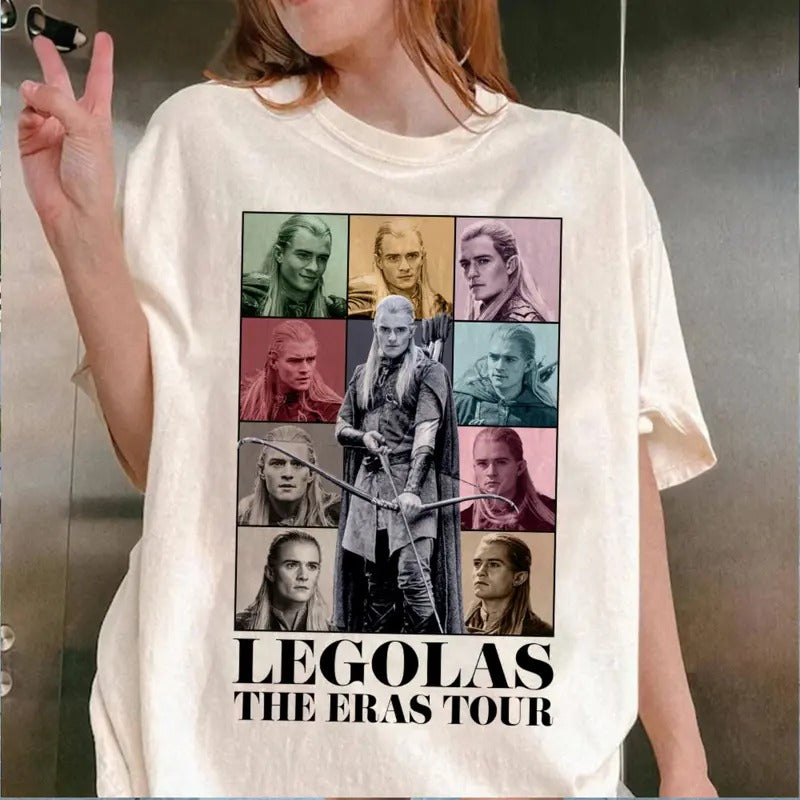 Legolas The Eras Tour Graphic Tee - The Lord of The Rings Movie Shirt - LOTR - Middle Earth - Sindar Elf - Fellowship -...