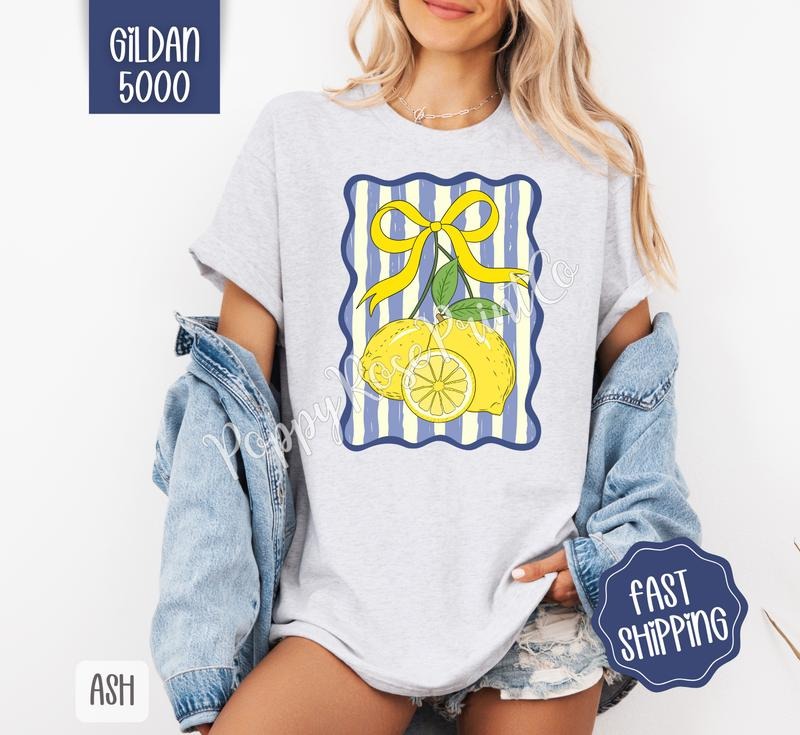 Lemon Aesthetic Gildan Tshirt , Fruit Summer Tee, Cute Women's Shirt, Gift For Her Hoodie, Sweatshirt | HypeDripTees.com