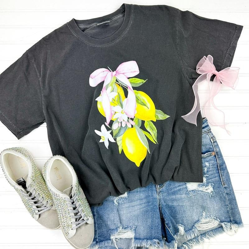 Lemon Coquette Comfort Colors T-Shirt Hoodie, Sweatshirt | HypeDripTees.com