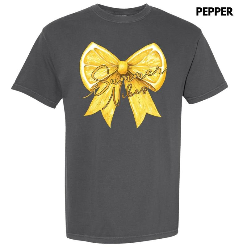Lemon Summer Bow Comfort Colors T-Shirt 'NLB' Hoodie, Sweatshirt | HypeDripTees.com