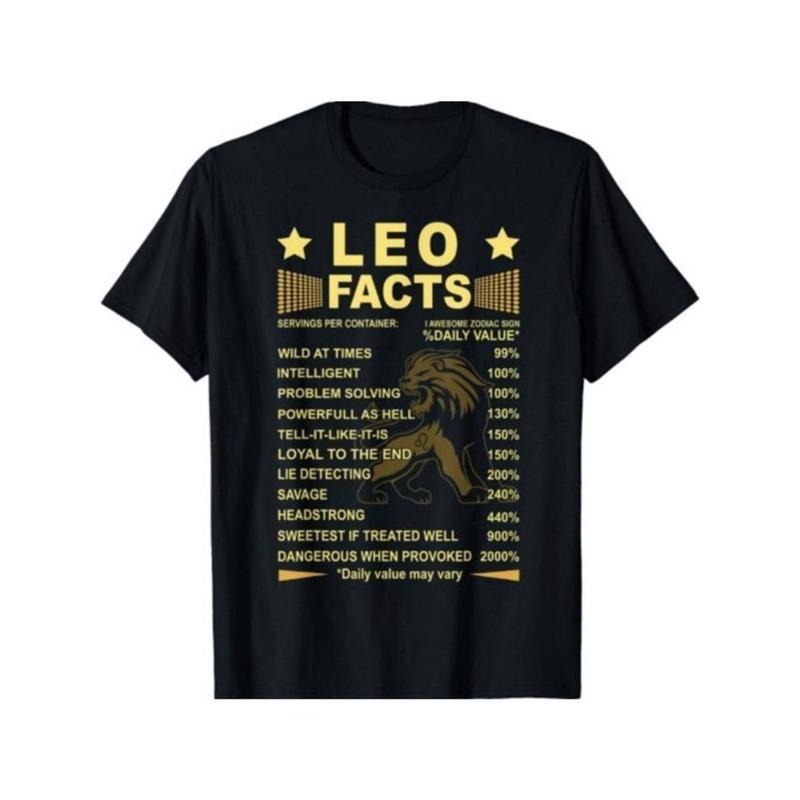 Leo Facts Zodiac Funny Leo Birthday Gift T-Shirt Hoodie, Sweatshirt | HypeDripTees.com