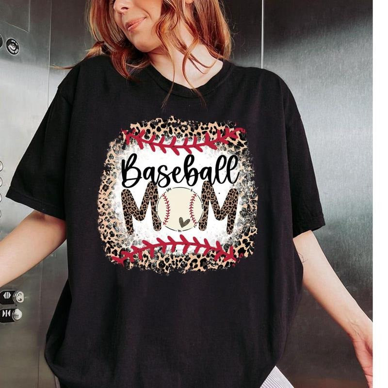 Leopard Baseball Mama T-shirt, Baseball Mama T-shirt, Leopard Baseball Mama Hoodie, Baseball Mama Hoodie, Leopard...