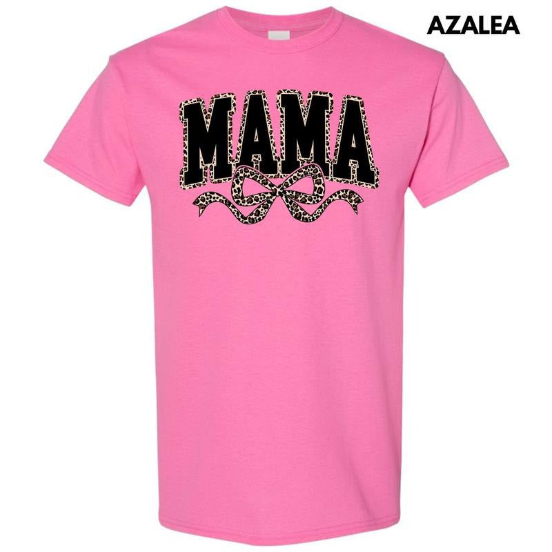 Leopard Mama Coquette Gildan Short Sleeve T-Shirt Hoodie, Sweatshirt | HypeDripTees.com