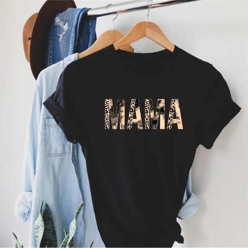 Leopard Mama Shirt, Mama Tee, Leopard Print, Leopard Mama Shirt, Gifts for Mom, Mom Tee Hoodie, Sweatshirt | HypeDripTees.com