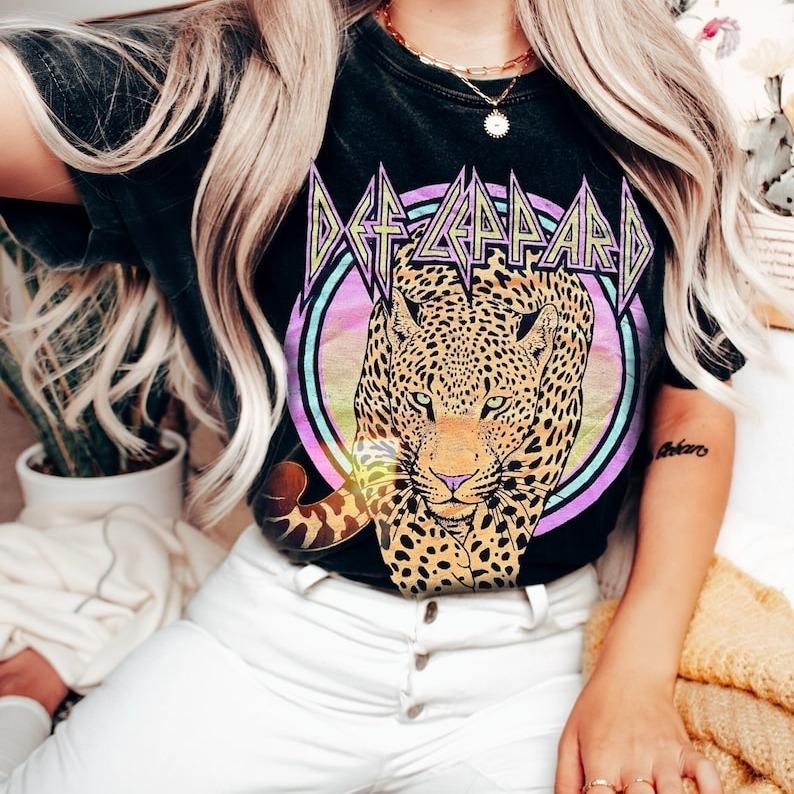 Leopard Retro Music Festival Shirt Trendy Gift Shirt Casual Clothing Hoodie, Sweatshirt | HypeDripTees.com