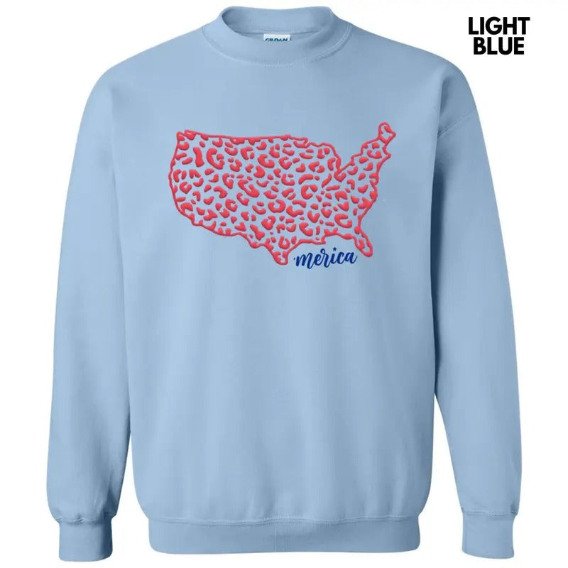 Leopard United States Puff Sweatshirt T-Shirts, Hoodie | HypeDripTees.com