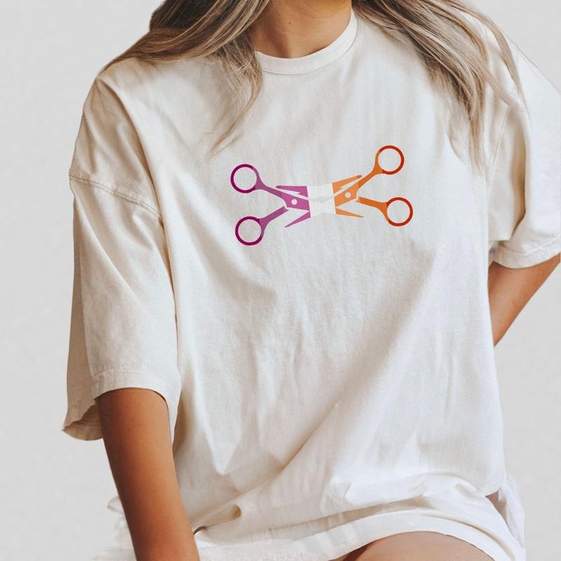 Lesbian Pride Shirt, Scissors Comfort Shirt, Unisex Soft Fabric Short Sleeve Tee LGBTQ, Trans Rights Top, LGBTQ Gift,...
