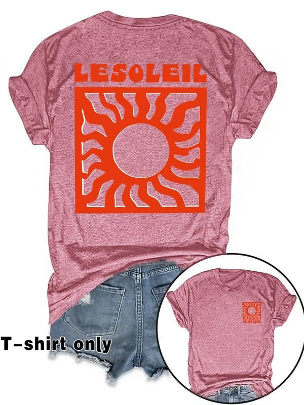 Lesoleil Women's Vintage Floral Casual Summer T-Shirt, Comfortable Breathable Fitted Top for Daily Wear, Available in...