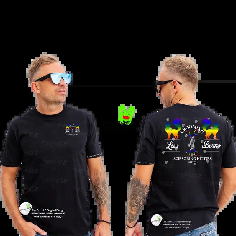 Less Beans Grooming- Scissoring Kitties - Men's funny T-Shirt - Humor Hoodie, Sweatshirt | HypeDripTees.com