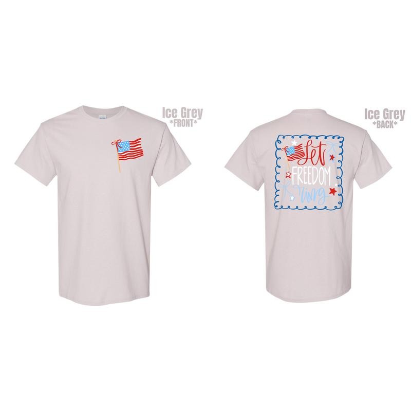 Let Freedom Ring Flag Gildan Short Sleeve T-Shirt 'NLB' Hoodie, Sweatshirt | HypeDripTees.com