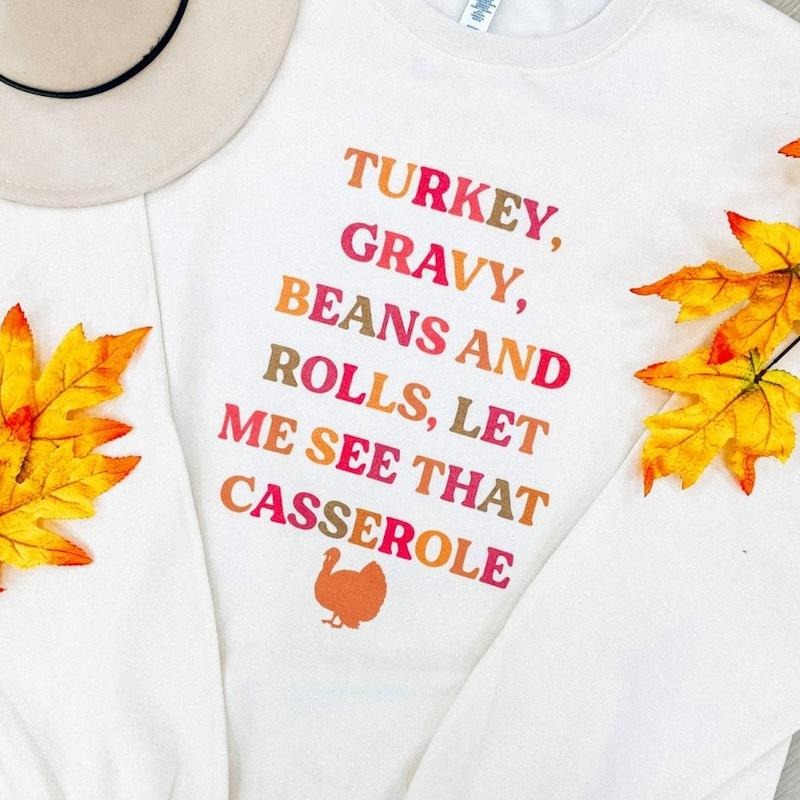 'Let Me See That Casserole' Cream Crewneck Sweatshirt T-Shirts, Hoodie | HypeDripTees.com