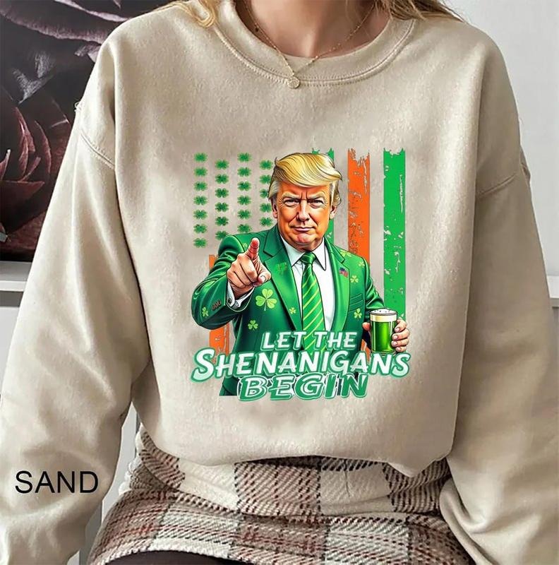 Let The Shenanigans Begin Trump St Patrick's Day Shirt Hoodie, Sweatshirt | HypeDripTees.com