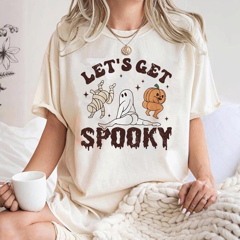 Let's Get Spooky Shirt, Hallowen Shirt,  Cute Fall Shirt, Spooky Seasonstyle{n002}2 Hoodie, Sweatshirt | HypeDripTees.com