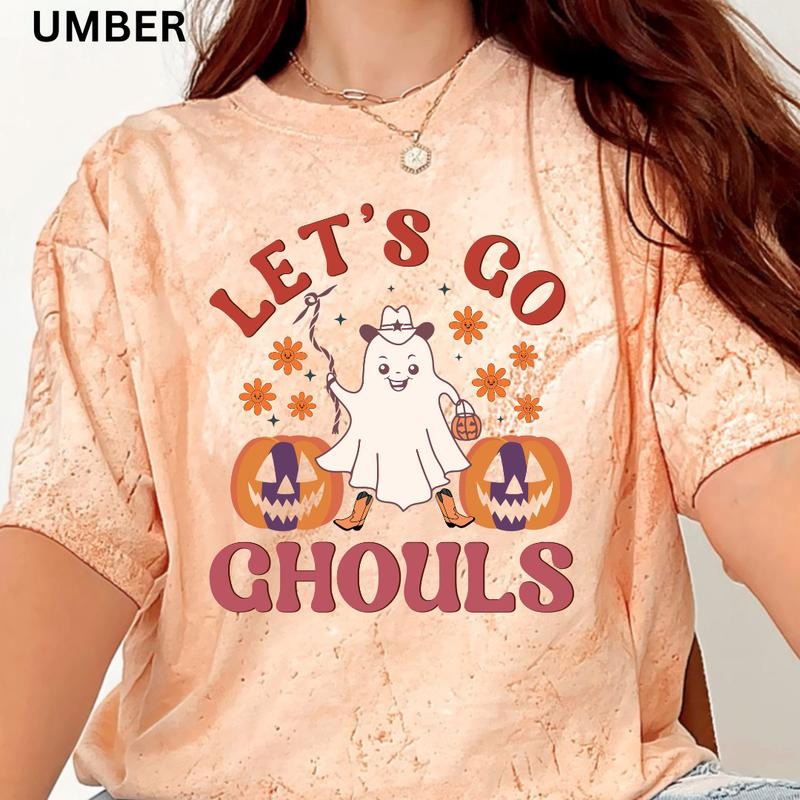 Let's Go Ghouls 3 Halloween Graphic Shirt, Graphic Fall Shirt, Comfort Colors Shirt, Comfort Colors Halloween Shirt,...