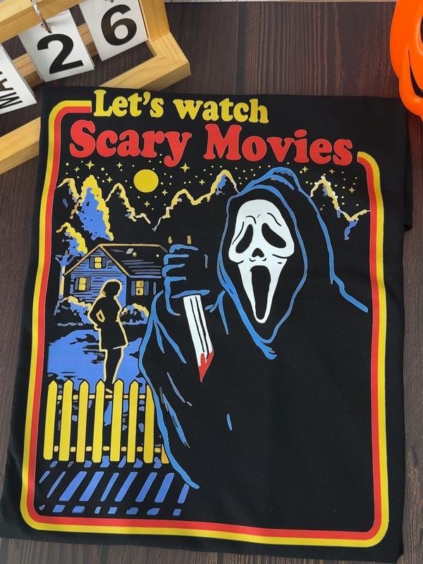 Let's Watch Scary Movies Shirt, Halloween Killers Sweatshirt, Halloween Horror T-Shirt, Halloween Hoodie, Fall Shirt,...
