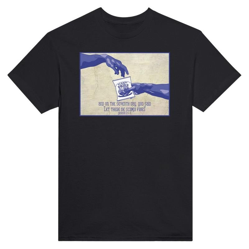 Let there be scampi fries - Heavyweight Unisex Crewneck T-shirt Best Price Hoodie, Sweatshirt | HypeDripTees.com